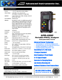 Thumbnail of document Manual - GPR-1000 Oxygen Analyzer
